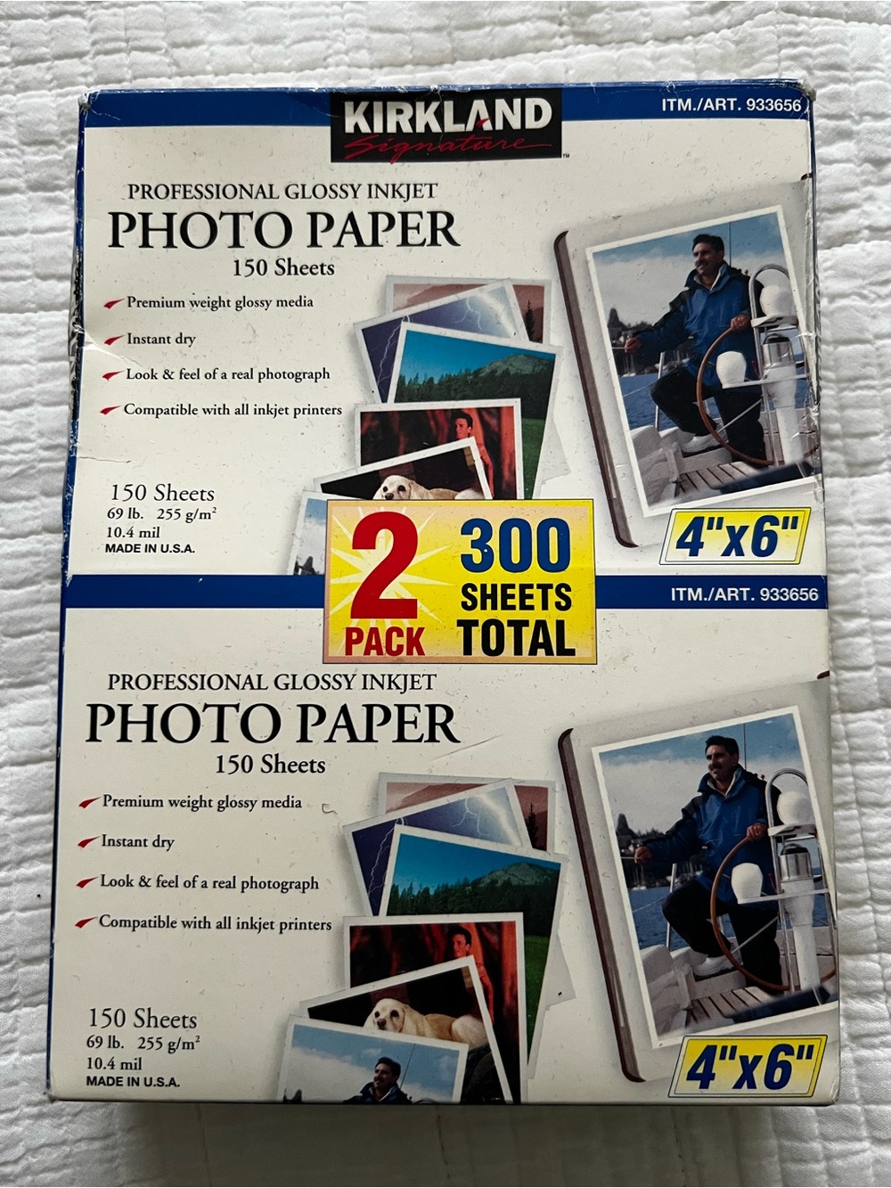 Kirkland Signature Professional Glossy Inkjet Photo Paper 4”x6”